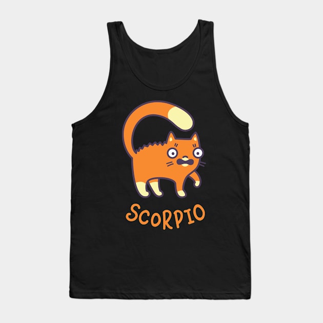 Funny Scorpio Cat Horoscope Tshirt - Astrology and Zodiac Gift Ideas! Tank Top by BansheeApps